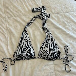Wild Fable Zebra Print Bikini Top